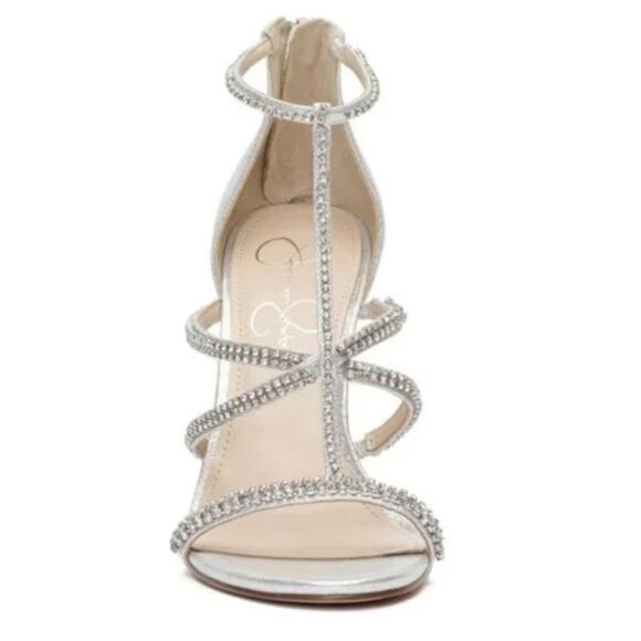 BRAND NEW JESSICA SIMPSON WOMEN'S SIDRA RHINESSTONE STILETTO HEEL SANDAL - Picture 10 of 16